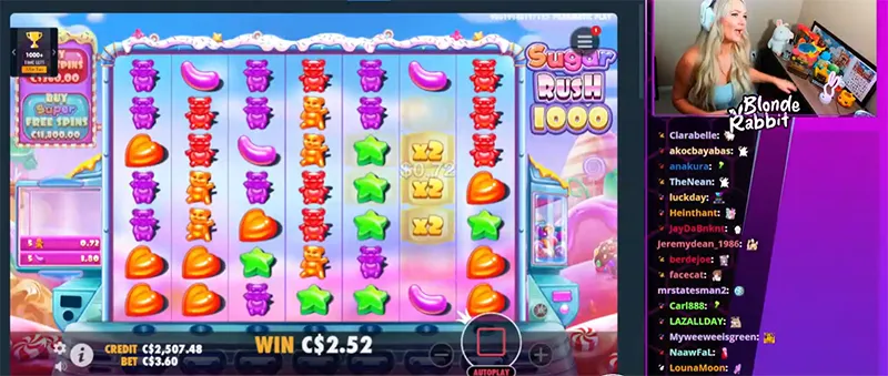 blonderabbit playing a popular online slot game